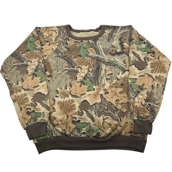 Realtree Other - VTG 90s Men's Camouflage Camo Realtree Advantage Raglan Crewneck Sweatshirt Sz M